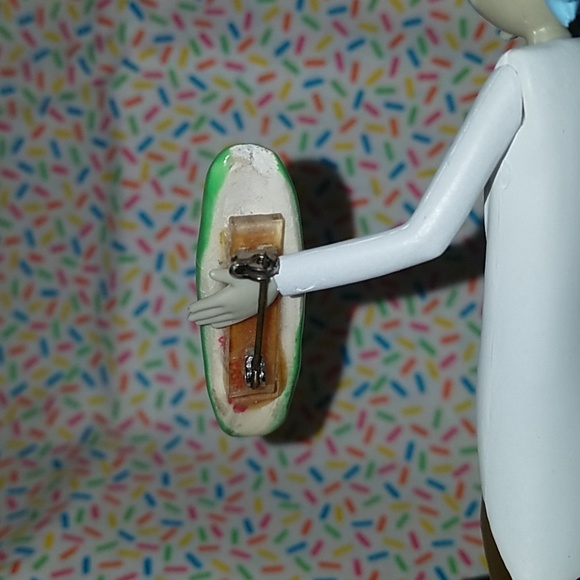 Vintage glazed ceramic pickle pin - Picture 4 of 8